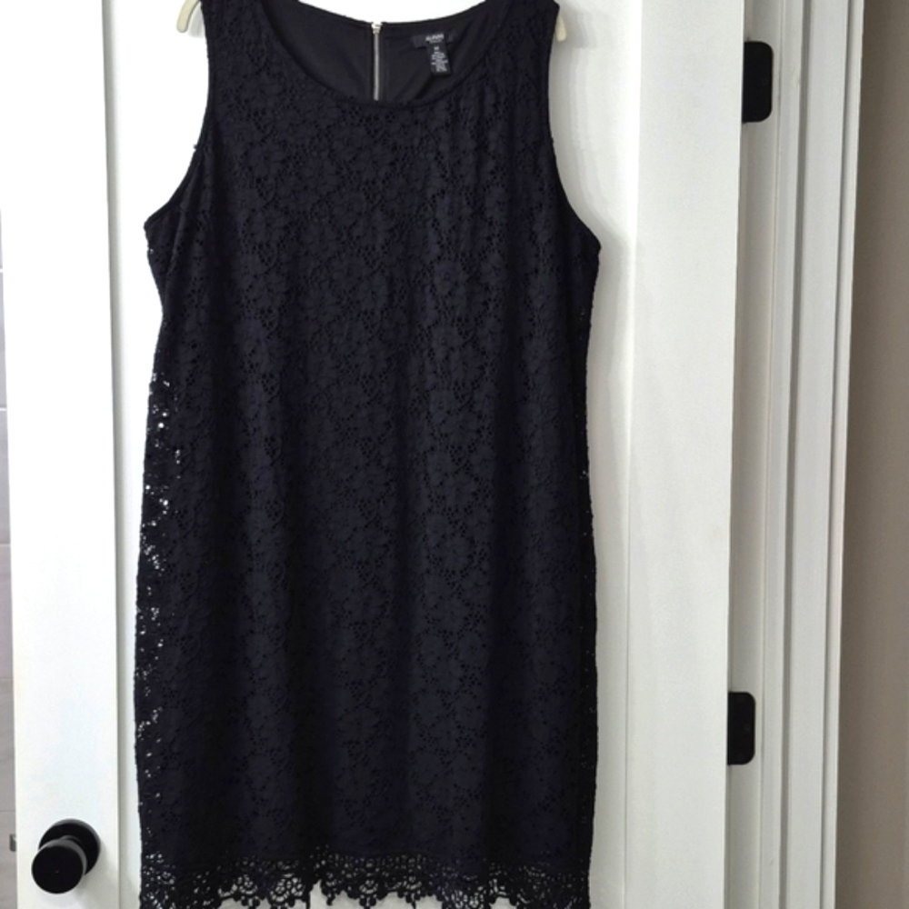 Alfani Black Lace Sleeveless Dress 3X